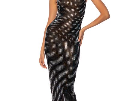 YULIA MESH SPARKLE MIDI DRESS Fashion