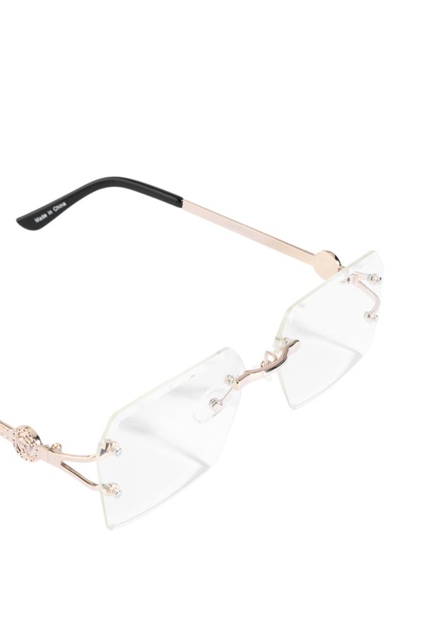 THINK ABOUT IT CLEAR RIMLESS SUNNIES Cheap