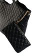 THORNE QUILTED PU TOTE BAG IN BLACK Online