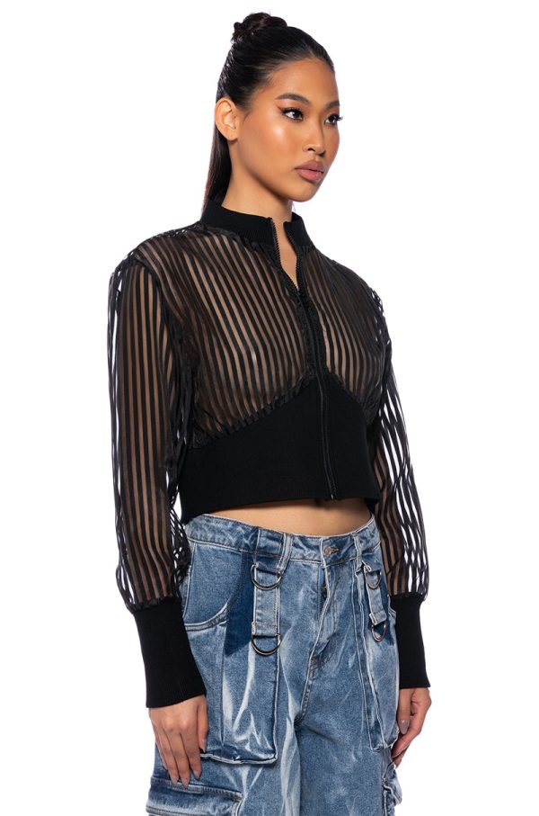 TOVE MESH FITTED BOMBER Cheap