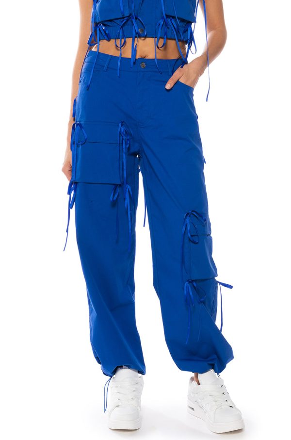 TALK OF THE TOWN ASYMMETRICAL CARGO PANT Hot on Sale