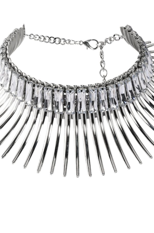 TOP NOTCH CHOKER IN SILVER Online