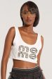 ALL ABOUT ME CROPPED SLEEVELESS T SHIRT Online Hot Sale