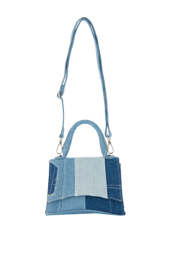 WESTIE PATCHWORK DENIM PURSE For Cheap