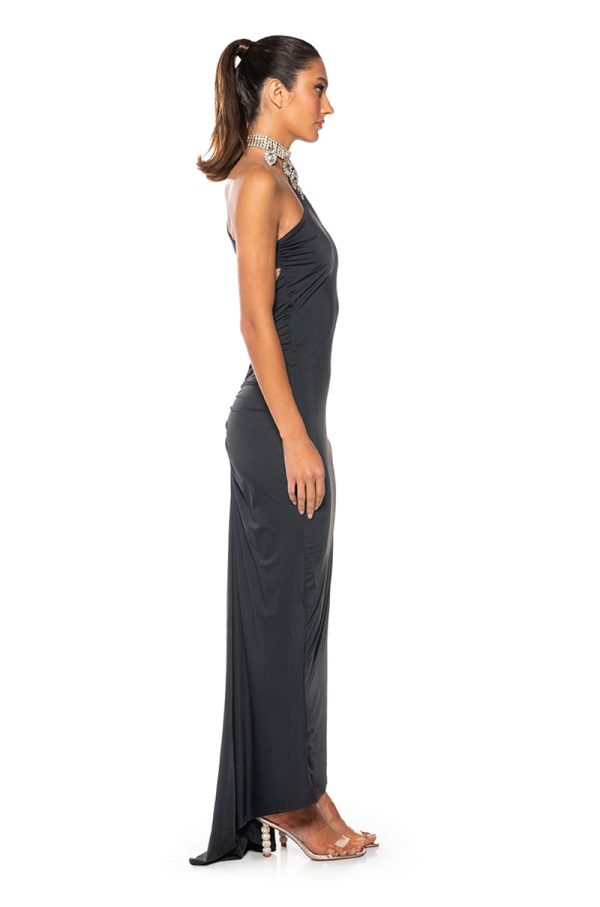 TAMMY BACKLESS RUCHED MAXI DRESS Online now