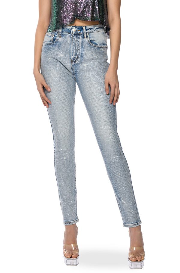 ALL OVER BLING JEANS Online Hot Sale