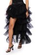 THE AWARD SHOW TULLE HIGH LOW SKIRT IN BLACK Discount