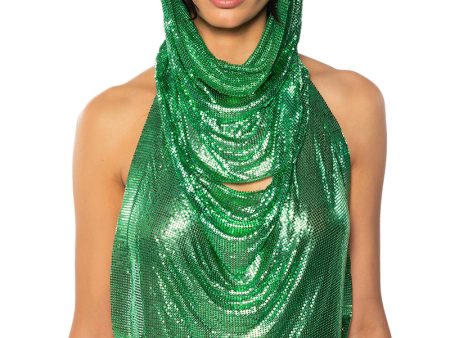 SUNNA METAL CHAIN TOP WITH A HOOD Online