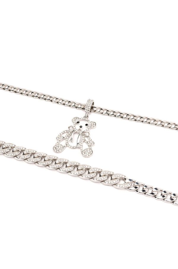 TEDDY LAYERED RHINESTONE CHOKER Sale