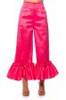 VERONA RUFFLE HEM TROUSER IN PINK Fashion