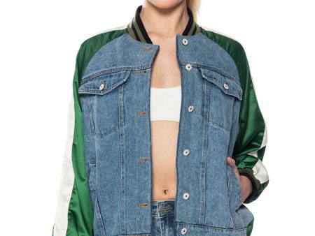 ALIYA OVERSIZED DENIM JACKET Sale