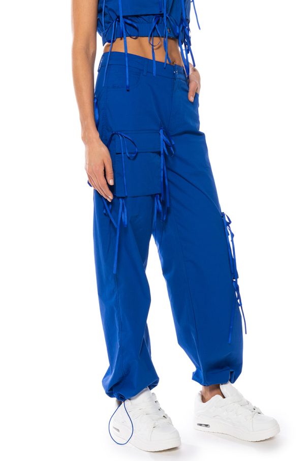 TALK OF THE TOWN ASYMMETRICAL CARGO PANT Hot on Sale