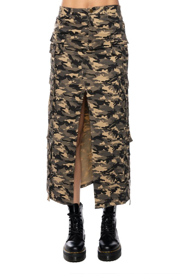 TAYLOR CAMO CARGO MAXI SKIRT Online