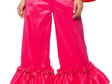 VERONA RUFFLE HEM TROUSER IN PINK Fashion