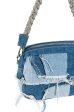 TANIA DENIM PATCH BAG WITH DIAMOND STRAP Cheap