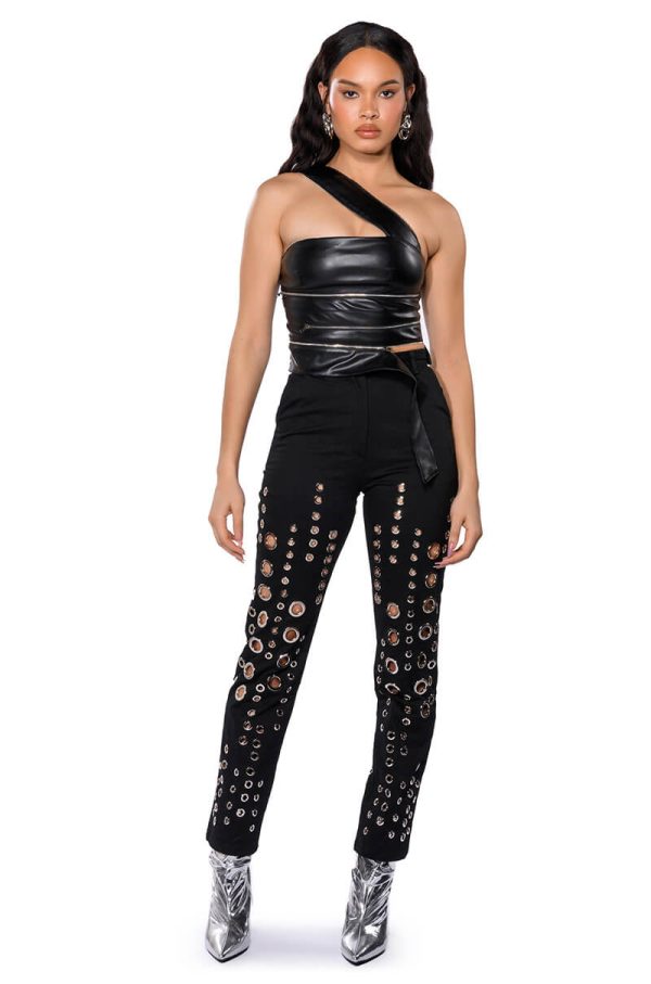 TOO MUCH FOR YOU HARDWARE DETAILED PANTS For Discount