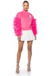 UPPER EAST SIDE PINK RUFFLE SLEEVE SWEATSHIRT Discount