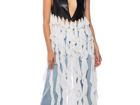 UH OH HONEY WATERFALL RUFFLE VEST Sale