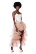 THE AWARD SHOW TULLE HIGH LOW SKIRT IN BLUSH PINK Online Hot Sale