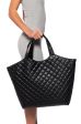 THORNE QUILTED PU TOTE BAG IN BLACK Online