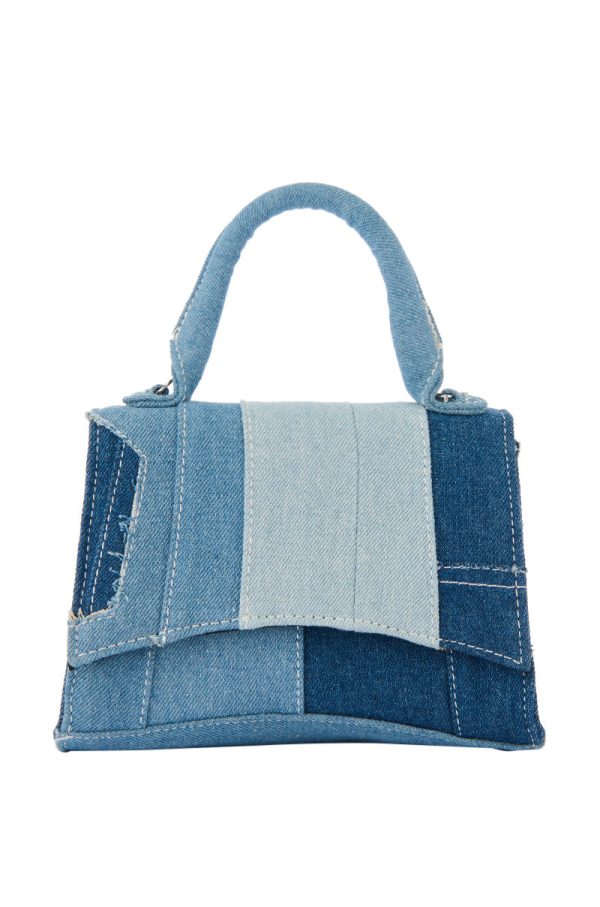 WESTIE PATCHWORK DENIM PURSE For Cheap