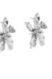 TEXTURED FLOWER EARRING IN SILVER Cheap