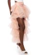 THE AWARD SHOW TULLE HIGH LOW SKIRT IN BLUSH PINK Online Hot Sale