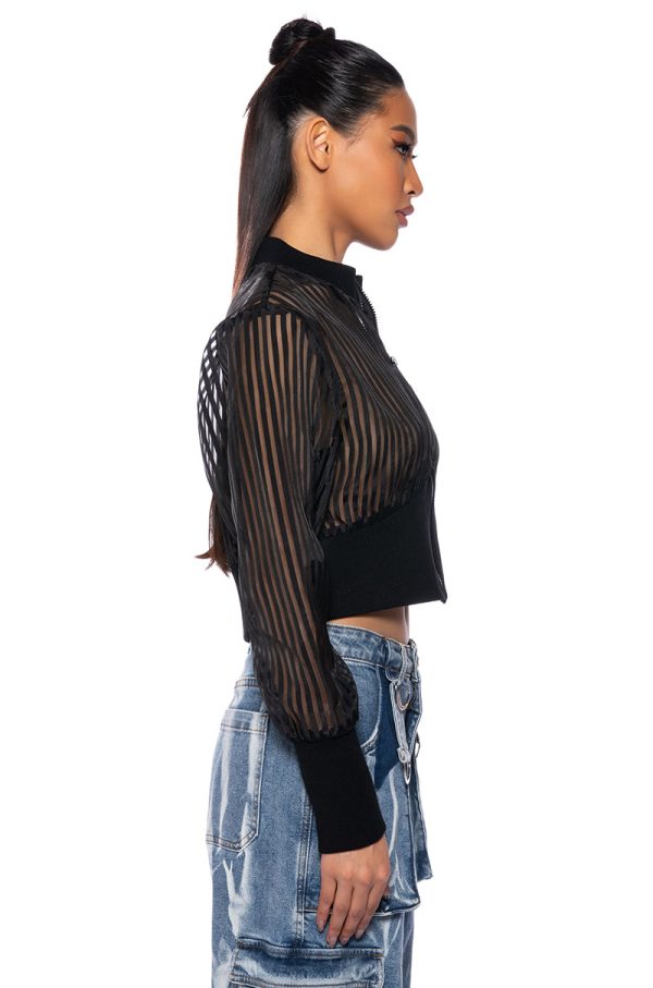 TOVE MESH FITTED BOMBER Cheap