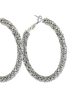 50MM BLING HOOP IN SILVER For Discount