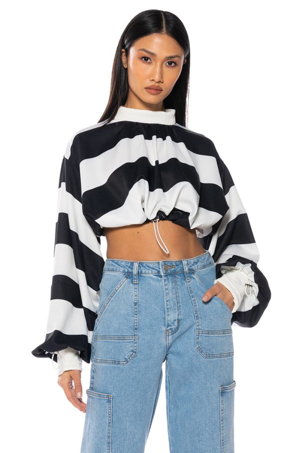 UP TO ME STRIPED BLOUSE Cheap