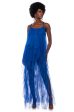 TOP TIER RUFFLE MAXI DRESS ROYAL BLUE Hot on Sale