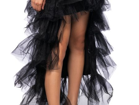 THE AWARD SHOW TULLE HIGH LOW SKIRT IN BLACK Discount