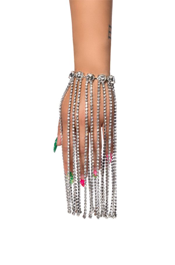 WATCH ME SHINE RHINESTONE BRACELET Hot on Sale