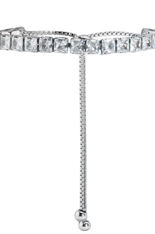 THE ULTIMATE CZ SLIDER BRACELET IN SILVER Online Sale