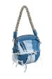 TANIA DENIM PATCH BAG WITH DIAMOND STRAP Cheap