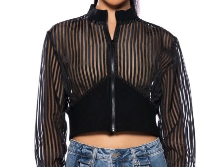 TOVE MESH FITTED BOMBER Cheap