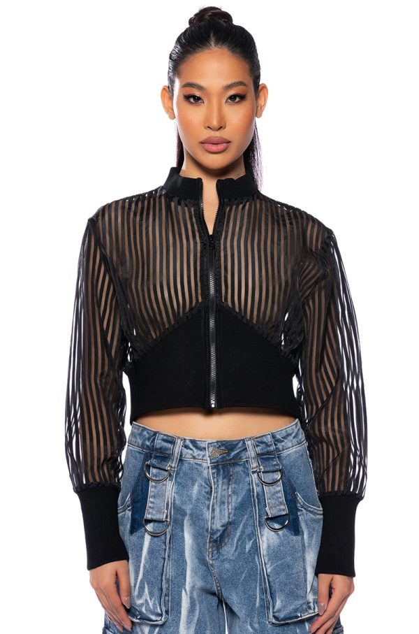 TOVE MESH FITTED BOMBER Cheap