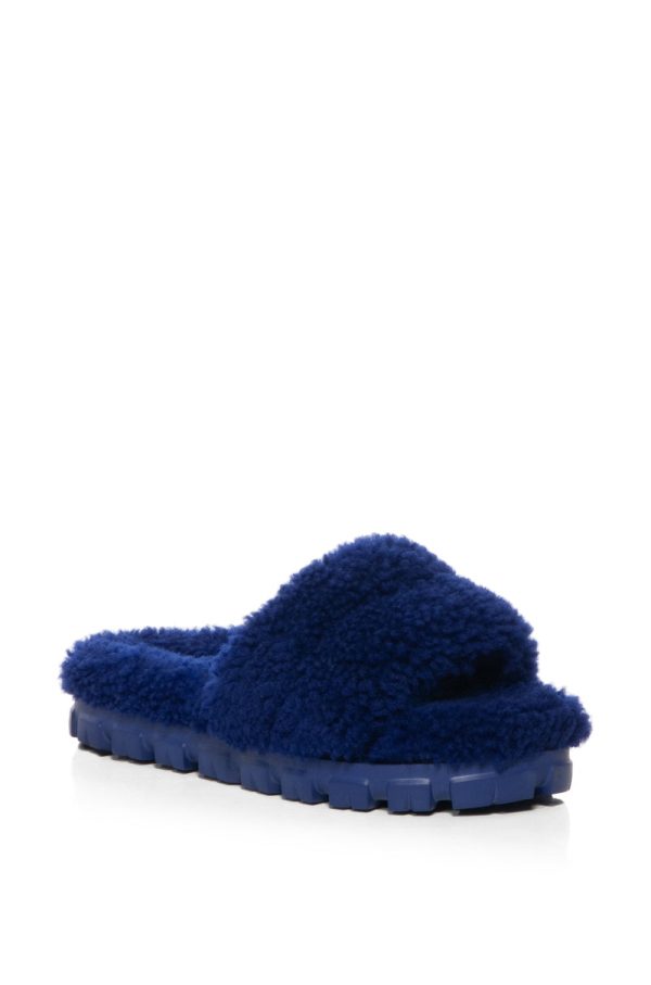 1130838 BLUE UGG FUR SLIPPERS Fashion