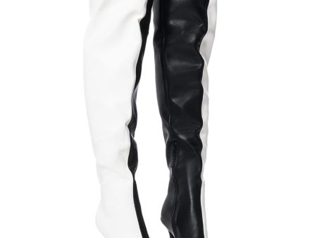 AZALEA WANG NEAPOLITAN BLACK AND WHITE TWO TONED BOOT Online