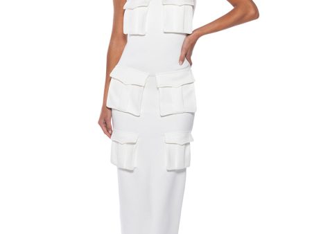 UTILITY DETAIL STRAPLESS MIDI DRESS Online Sale