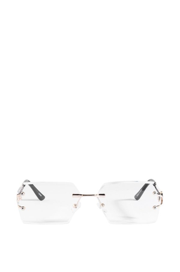 THINK ABOUT IT CLEAR RIMLESS SUNNIES Cheap