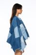 TO THE CHATEAU PATCHWORK DENIM PONCHO Supply