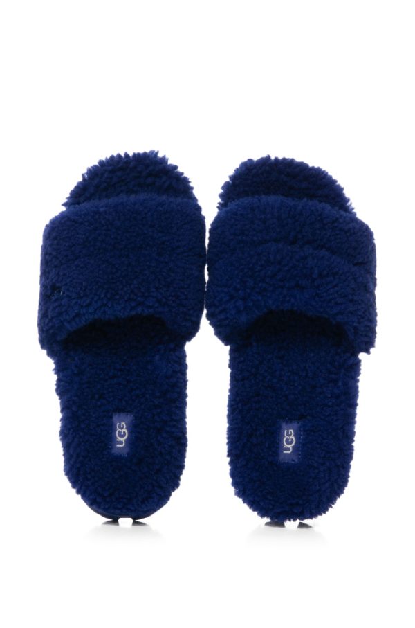 1130838 BLUE UGG FUR SLIPPERS Fashion