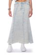 ULTRA BLEACH WASH DENIM MAXI SKIRT Discount