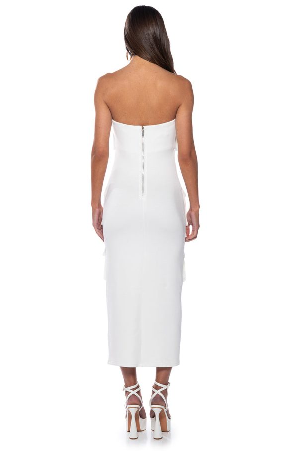 UTILITY DETAIL STRAPLESS MIDI DRESS Online Sale