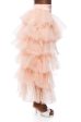 THE AWARD SHOW TULLE HIGH LOW SKIRT IN BLUSH PINK Online Hot Sale