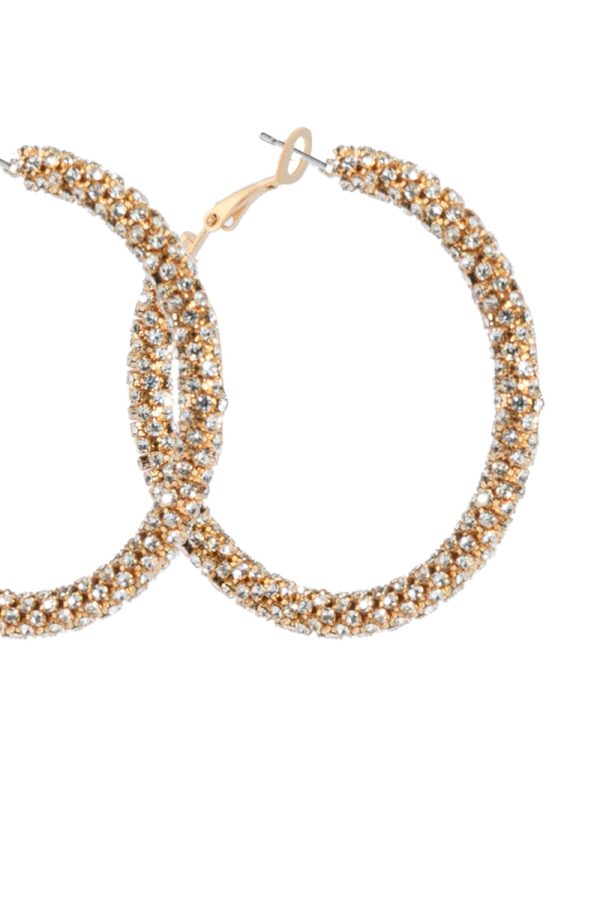 50MM BLING HOOP IN GOLD Hot on Sale