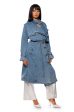 TOOK A WALK ON BLOOME DENIM TRENCH Online Hot Sale