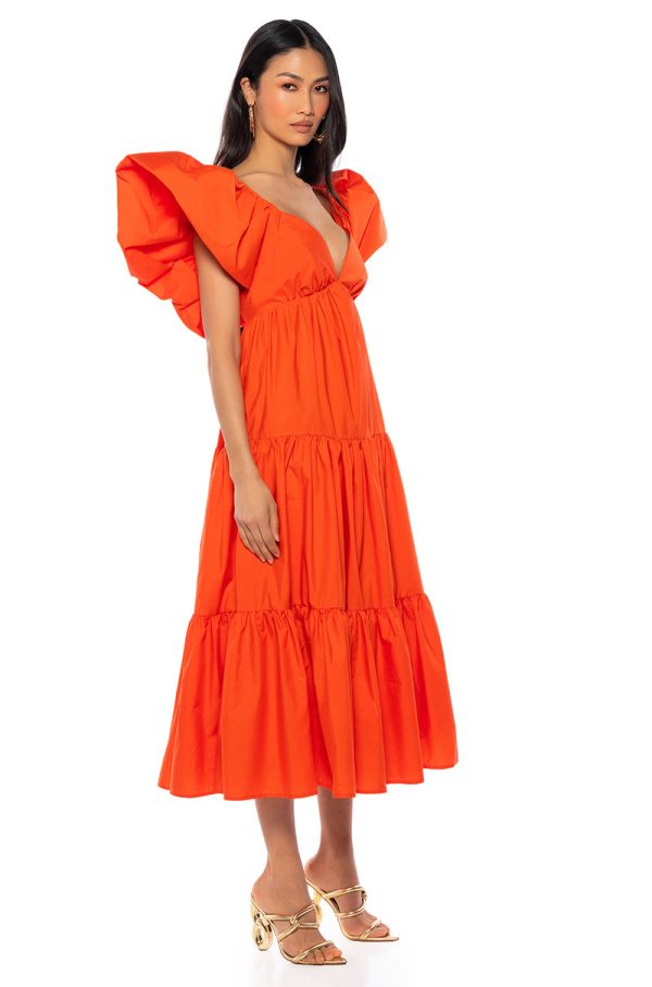 ANGELINA PUFF SLEEVE MAXI DRESS Online Sale