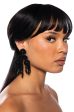 ANGELINA BEADED EARRING IN BLACK Cheap